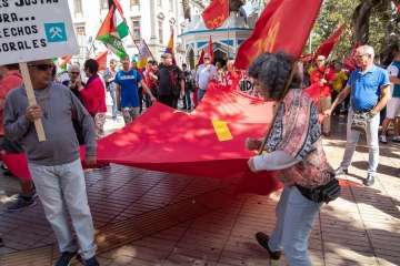 Telde en la manifestación por el Primero de Mayo en Canarias (Foto TA Y Orlando Mireles)